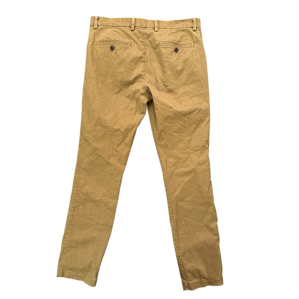 EUC Gap Essential Khaki Skinny‎ Fit Palomino Brown Chino Pants Men’s Size 33X32 - Picture 8 of 10